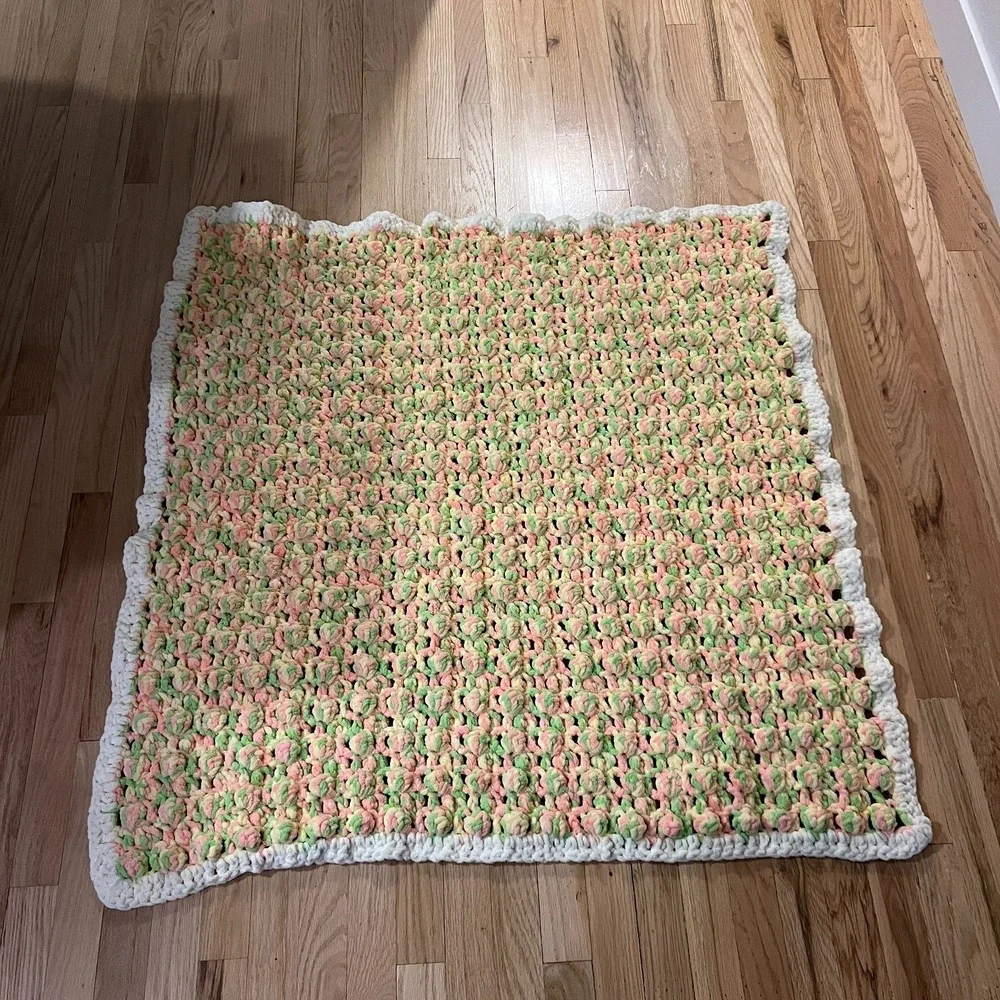 Crochet BABY BLANKET AFGHAN Rosette handmade‎ 38